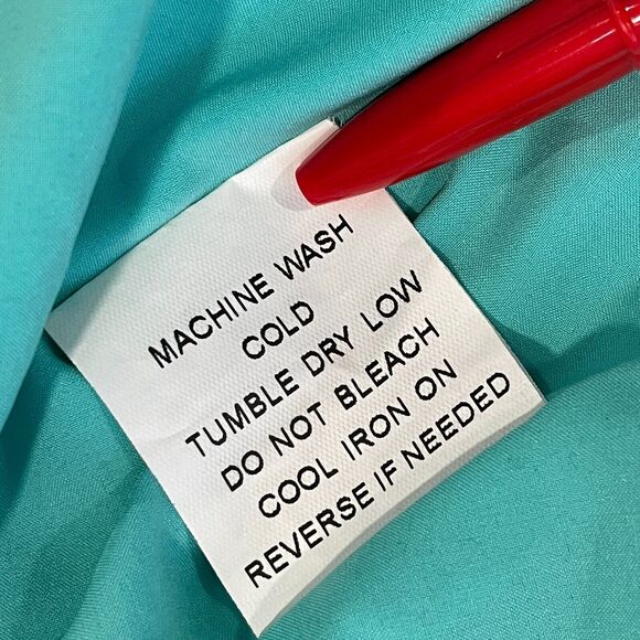 ~ Pink Martini Med Blue Green Tropical A-Line Sleeveless Lined Dress* - Pockets! - Picture 14 of 16